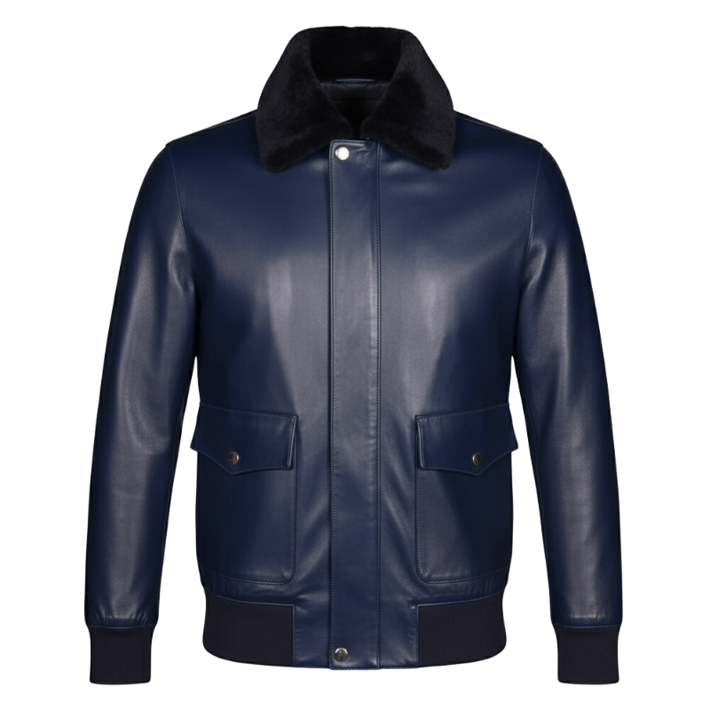 Regent Luxe Fur-Collar Leather Jacket
