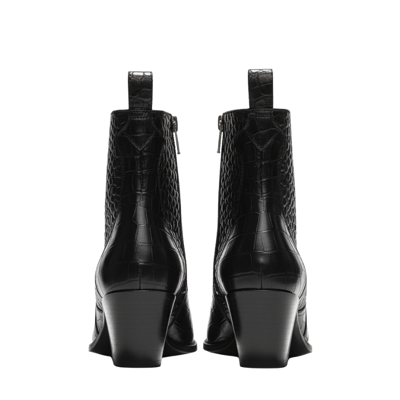 Viper Textured Ankle Boots