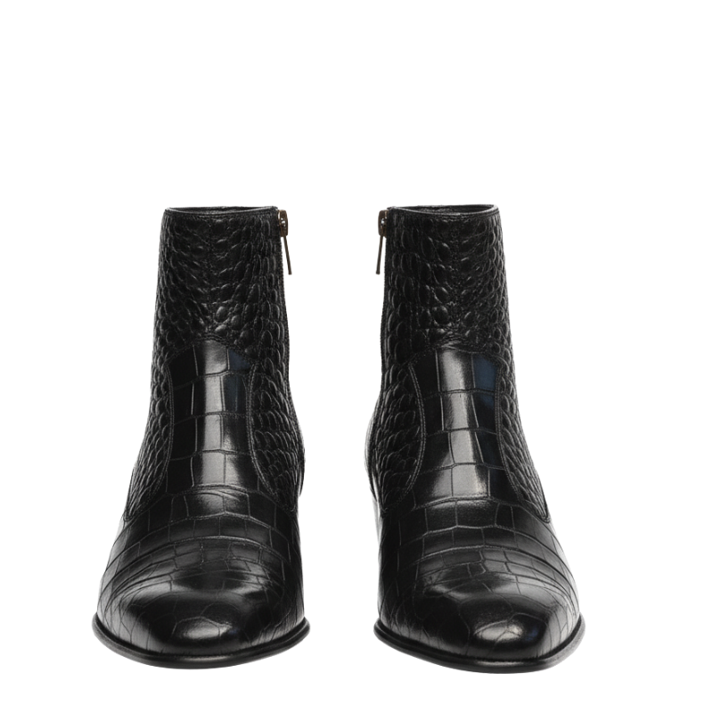 Midnight Snake Textured Hybrid Boots