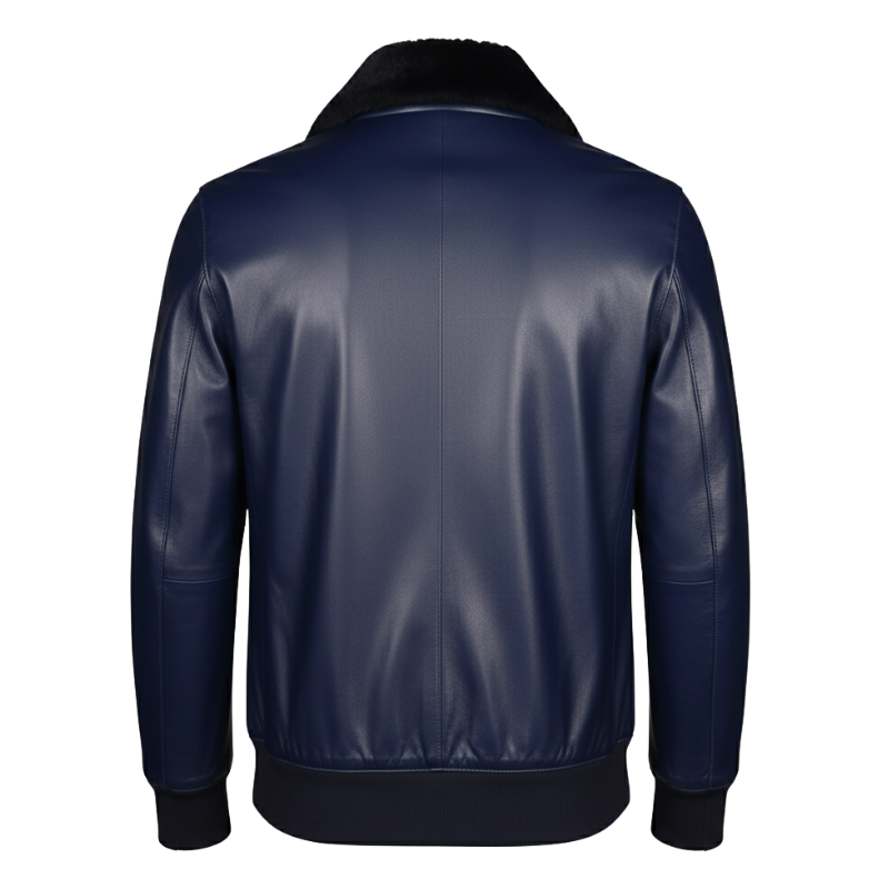 Regent Luxe Fur-Collar Leather Jacket