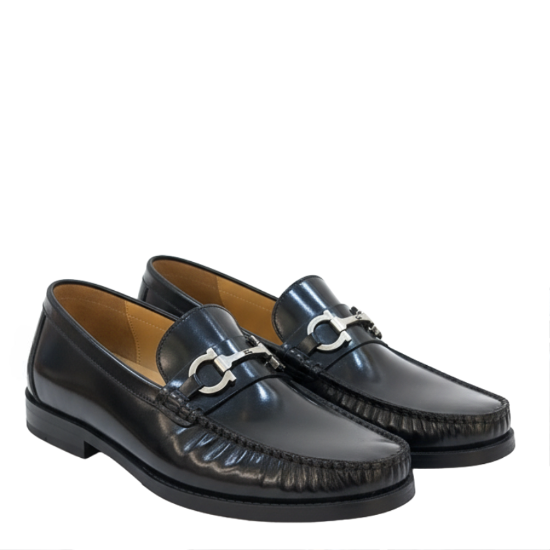 Luxury Midnight Crest Bit Loafers