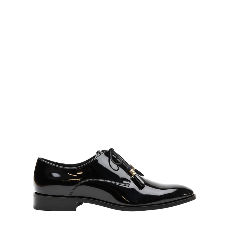 Italian Luxe Patent Monarch Tassel Shoes