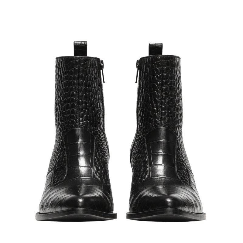 Viper Textured Ankle Boots