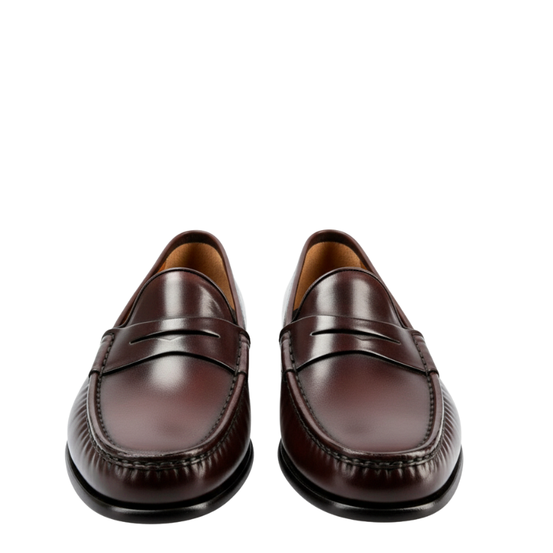 Burgundy Penny Men's Loafers