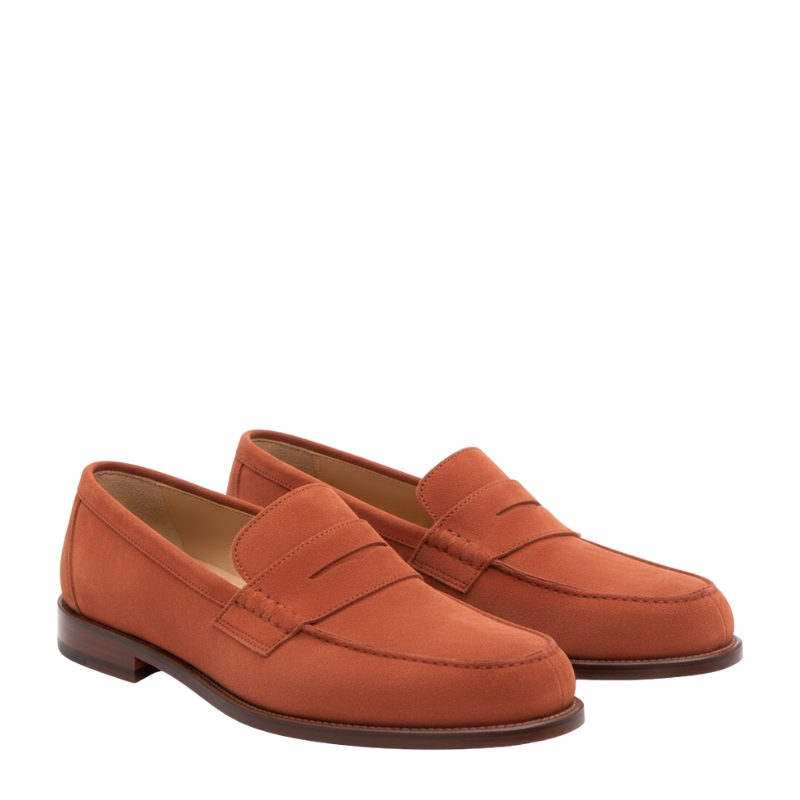 Tuscan Suede Penny Loafers