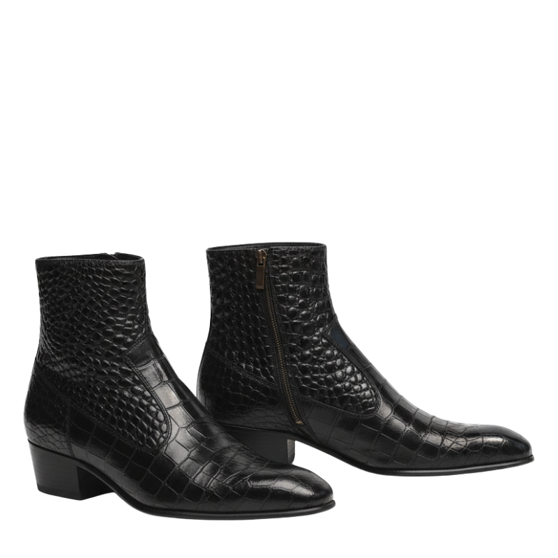 Midnight Snake Textured Hybrid Boots