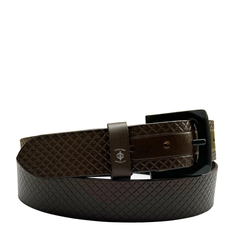 Pliancy Attraverso Brown Leather Belt