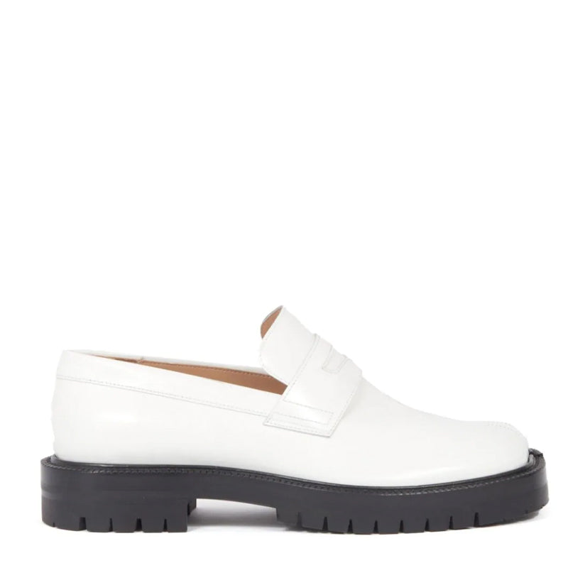 White Tabi Loafers