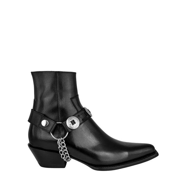 Luxury Leather Hybrid Chain Boot