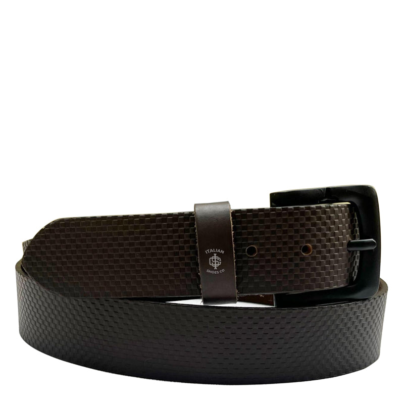 Pliancy Attraverso Brown Leather Belt