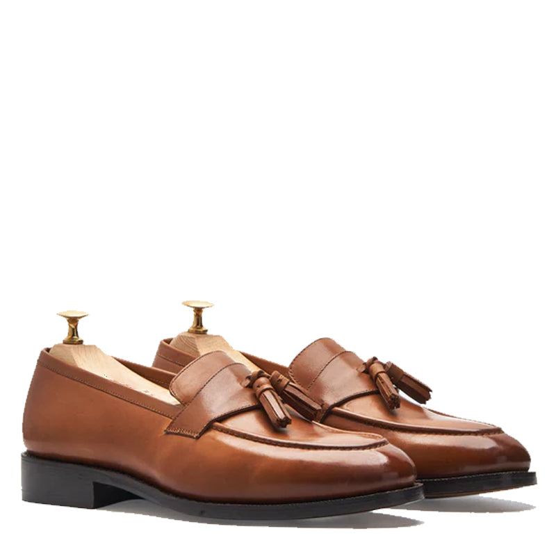 Beatrice Wine Tassel Loafers