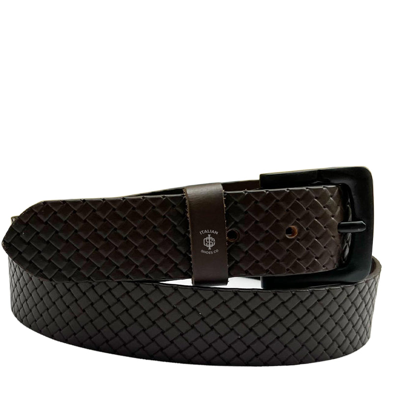 Pliancy Attraverso Brown Leather Belt