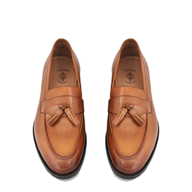 Beatrice Wine Tassel Loafers