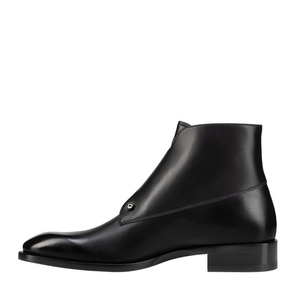 Luxury Double Monk Strap High top Polished Leather Boots with Silver Buckles