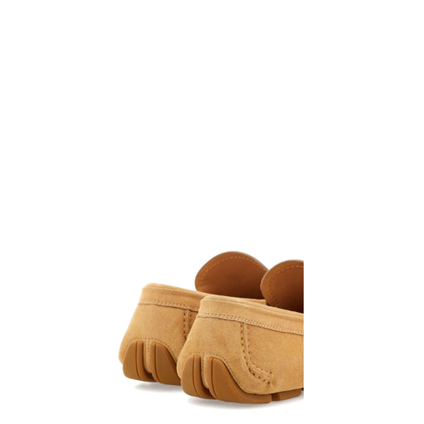 Suede Driving Loafer With Braided Horsebit Buckle