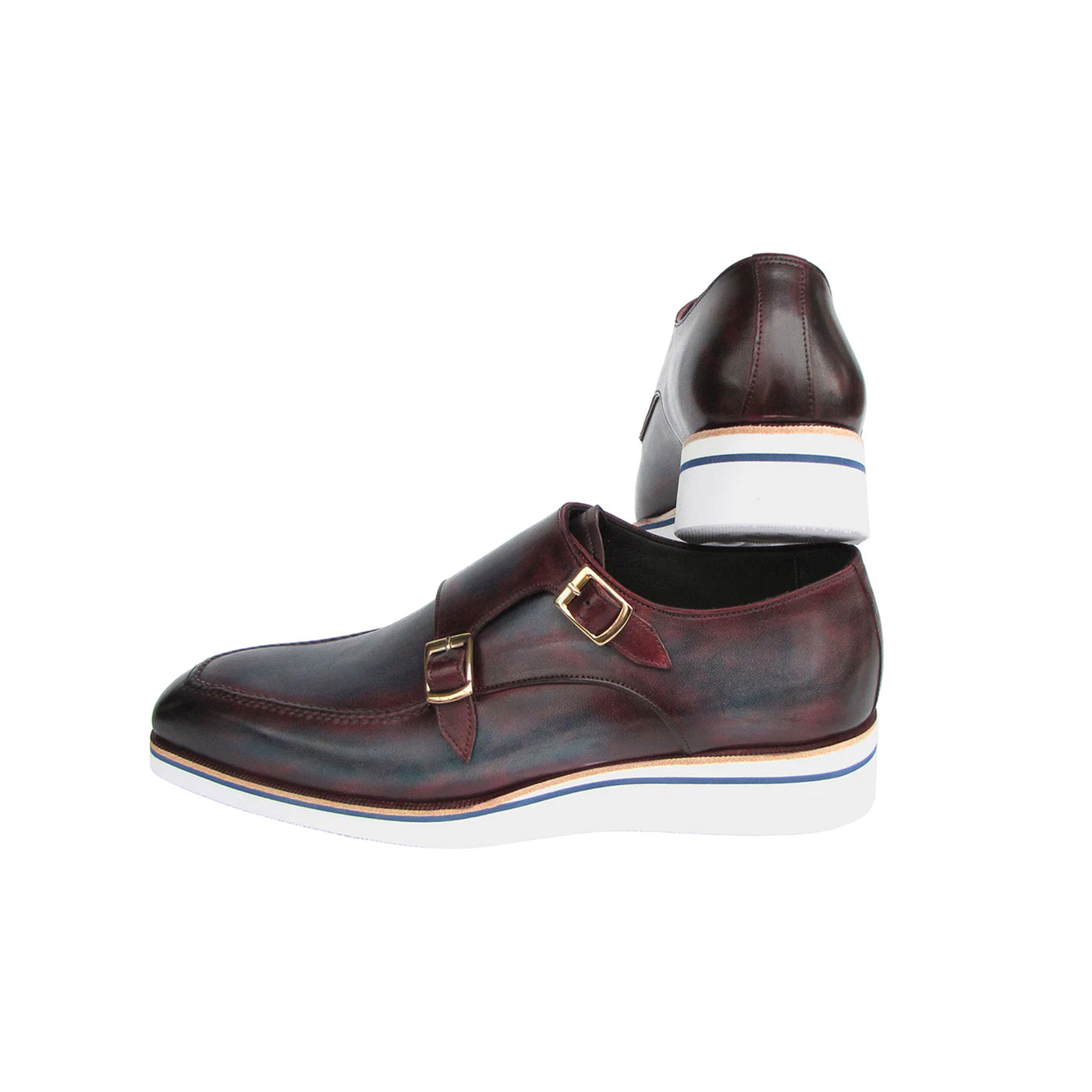Men s Smart Casual Monkstraps Blue Shoes
