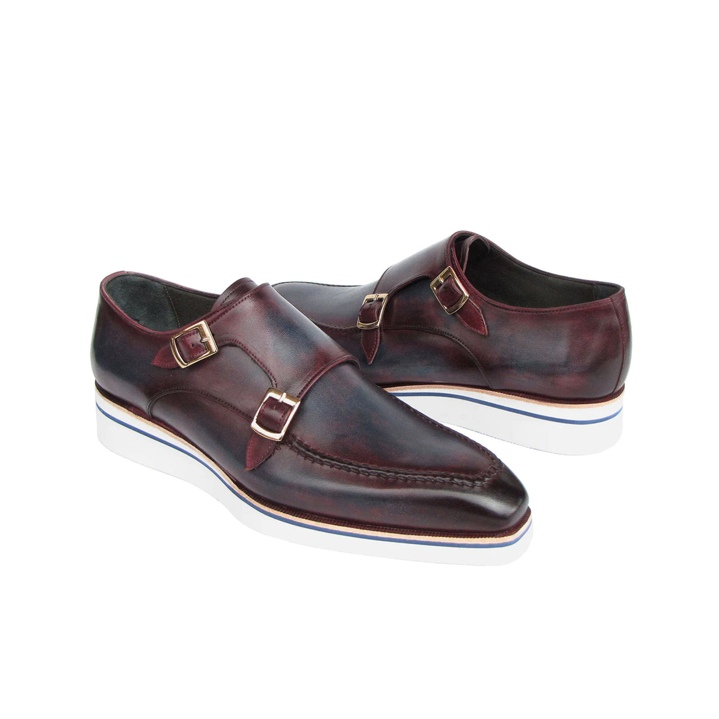 Men s Smart Casual Monkstraps Blue Shoes