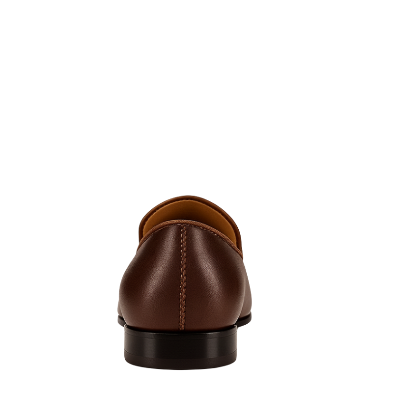 Luxurious Brown Leather Slip-on Loafers