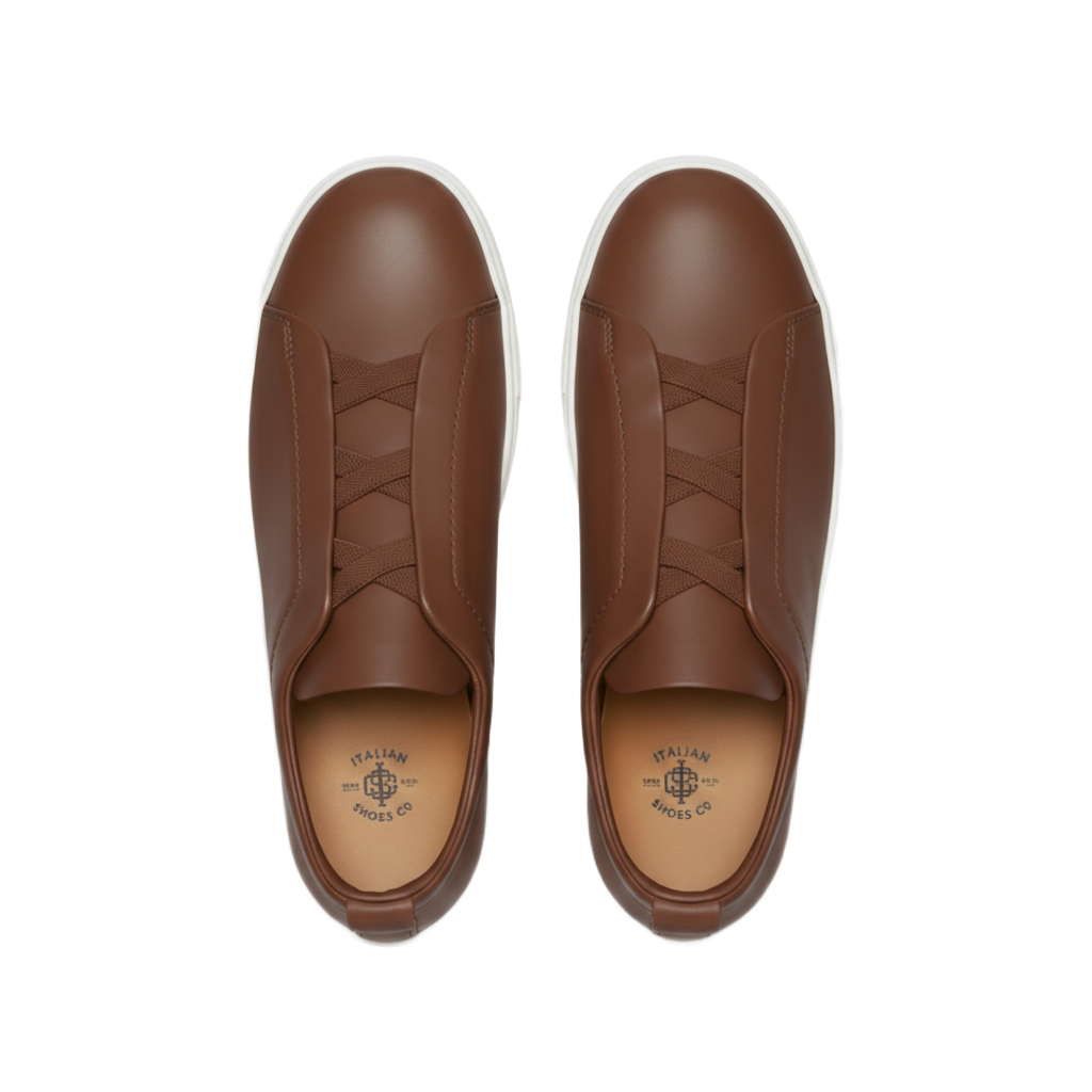 Luxury Edition Triple Stitch Leather Sneaker for Men's