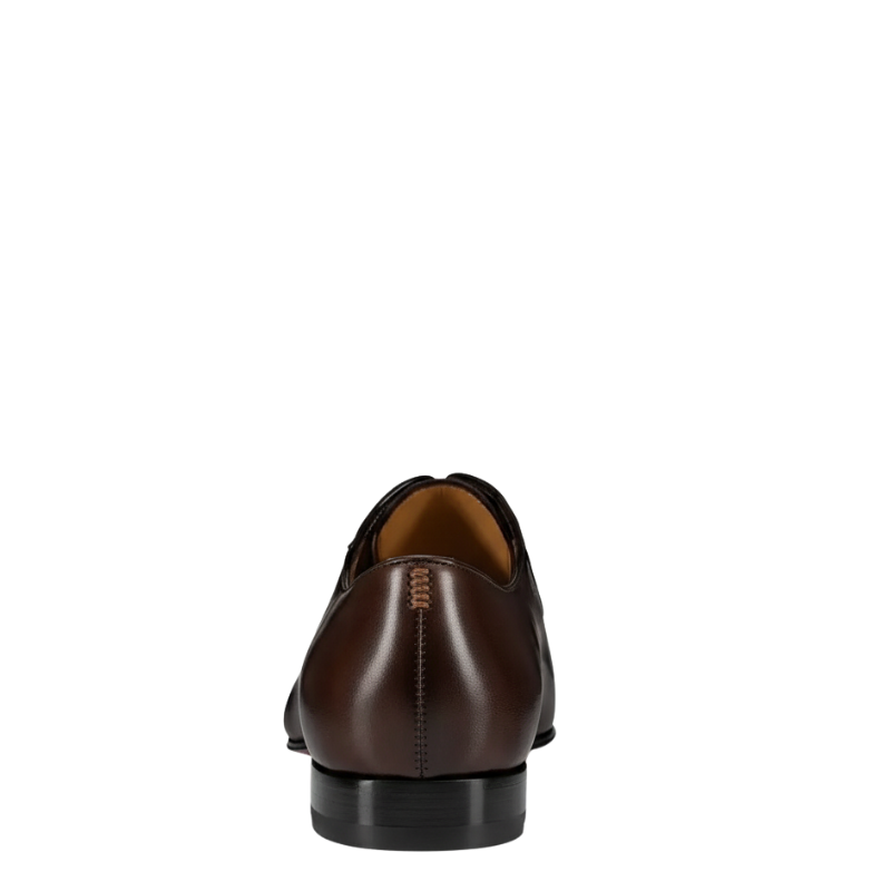 Men's Leather Brown Oxford Lace-up Shoes