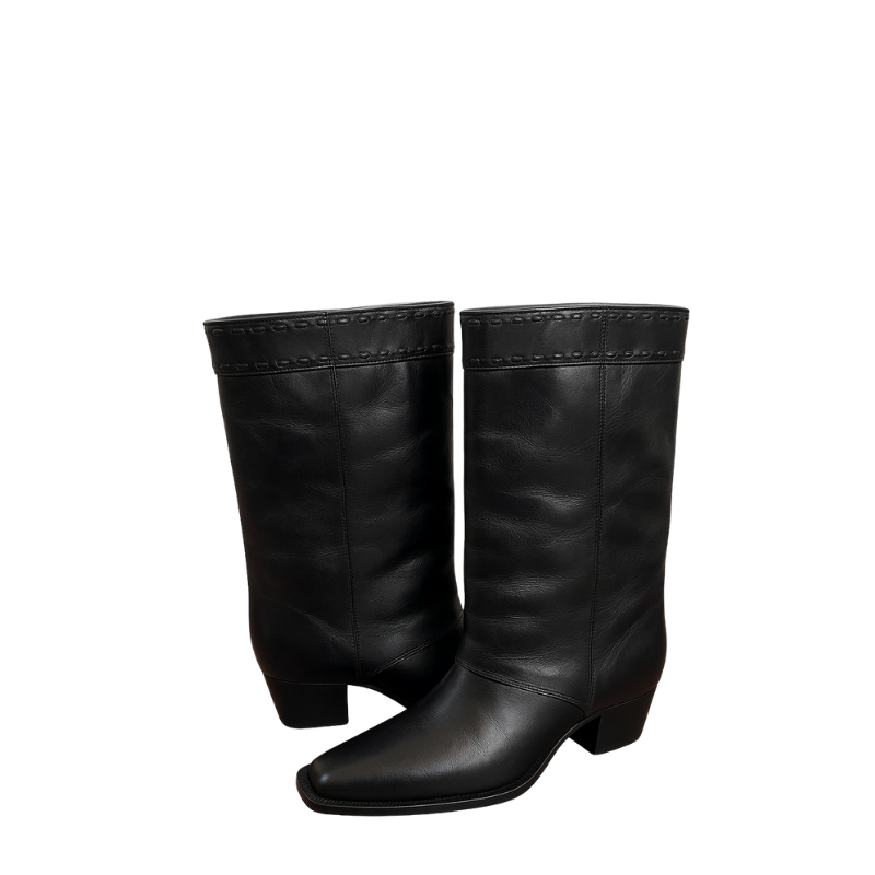Luxury Leather Burgundy Wide Fit Ankle Boots for Women's
