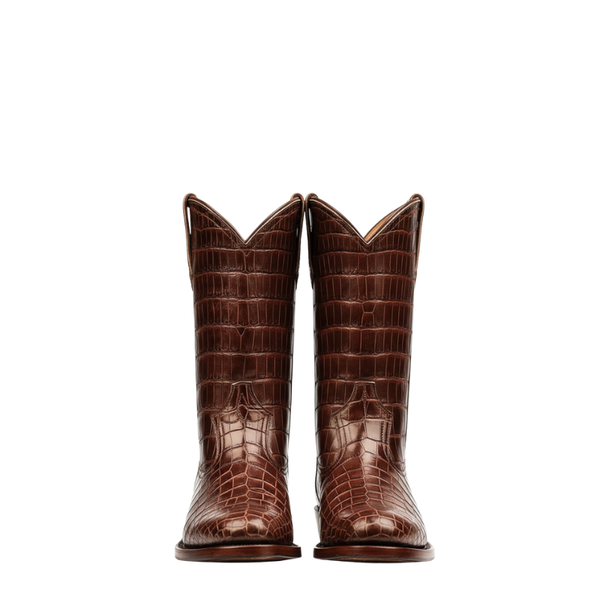 Croc Embossed Western Cowboy Boots