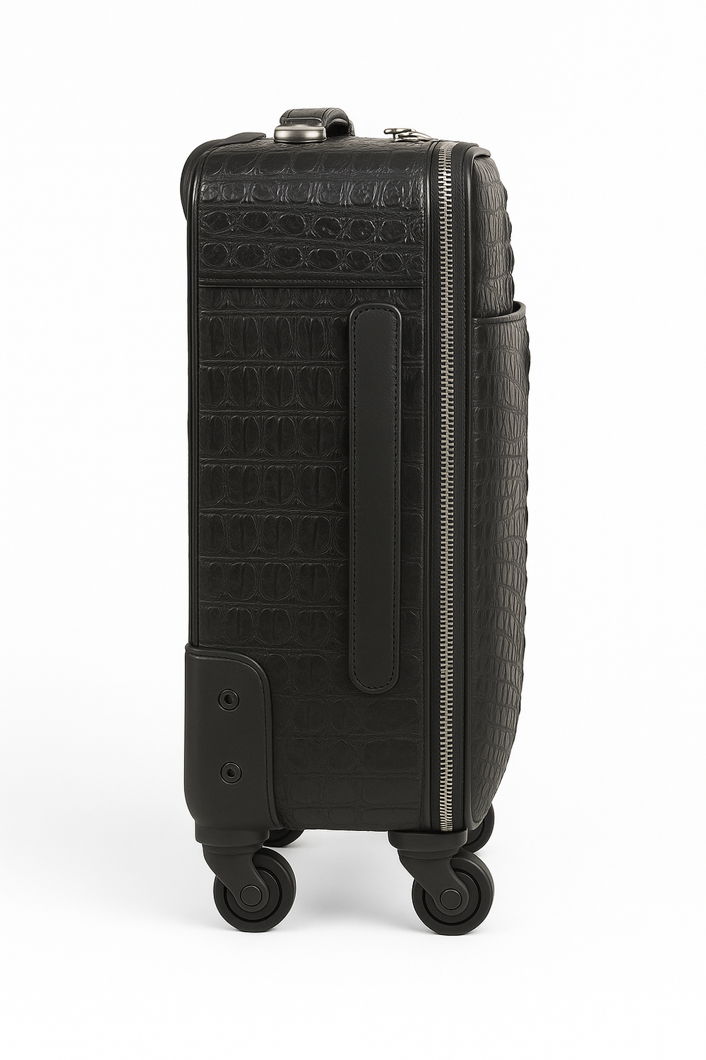 Italian Noir Crocodile Leather Edition Trolley Travel Bag