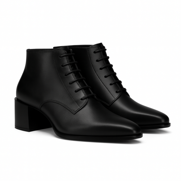 Italian Ankle Boot with Heel for Mens