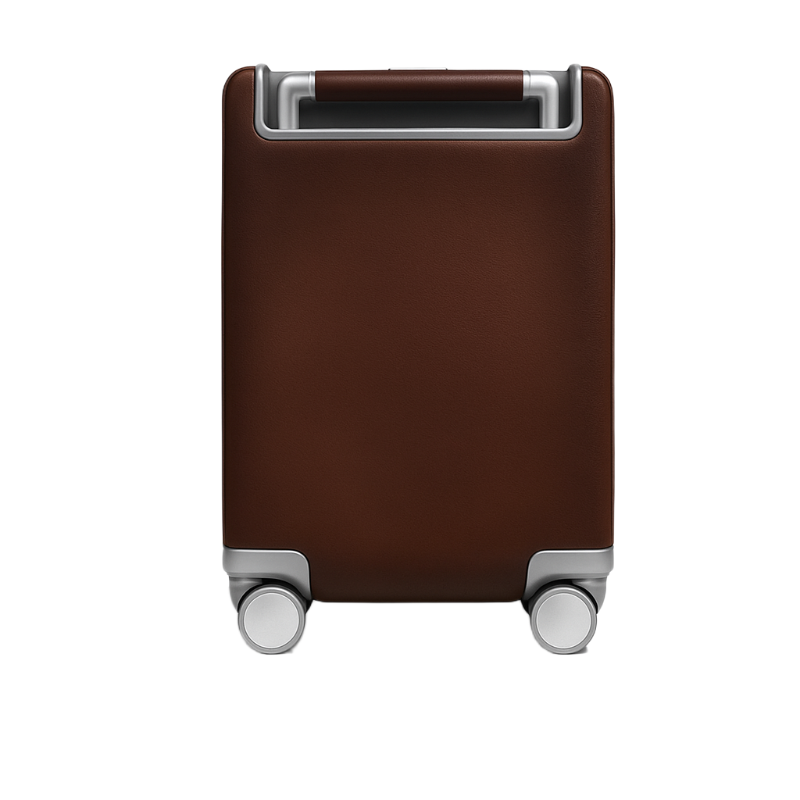 Scritto Leather Rolling Suitcase