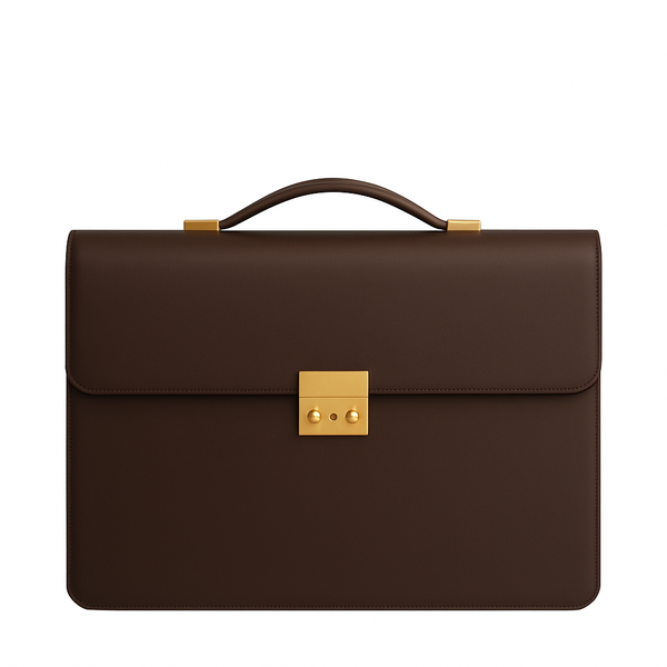 Men s Double Compartment Classy Tan Briefcase