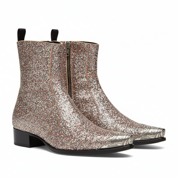 Side Zip Boot with Silver Toe
