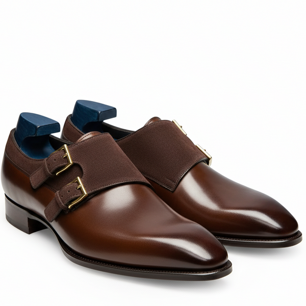 Cocoa Double Monk Straps Shoes