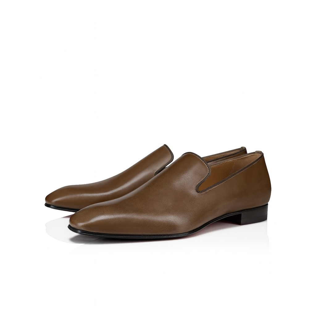 Italian Cognac Ember Leather Slip-on