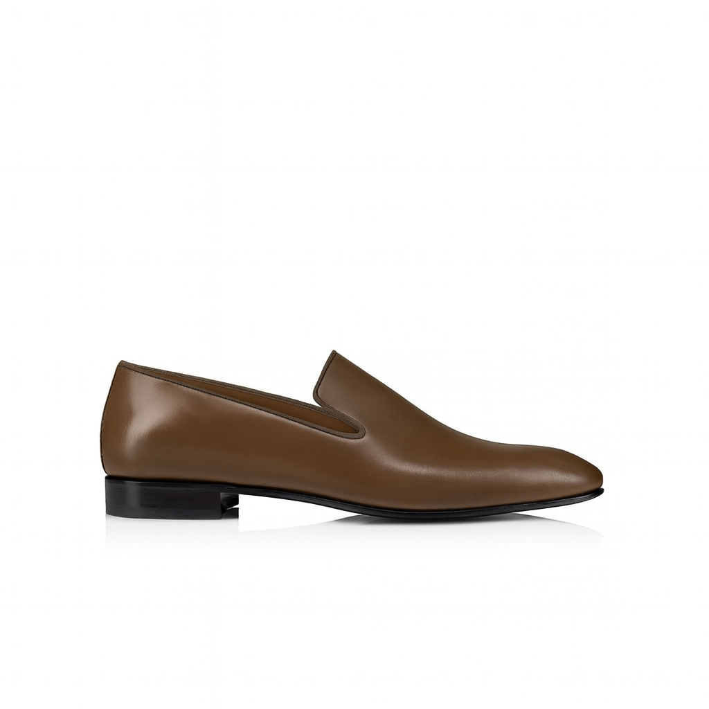Italian Cognac Ember Leather Slip-on