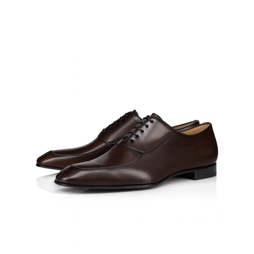Men's Brown leather Oxford Lace-up Shoes