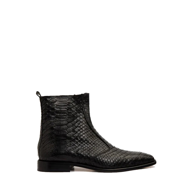Python Zip-Up Leather Men Boot for Men