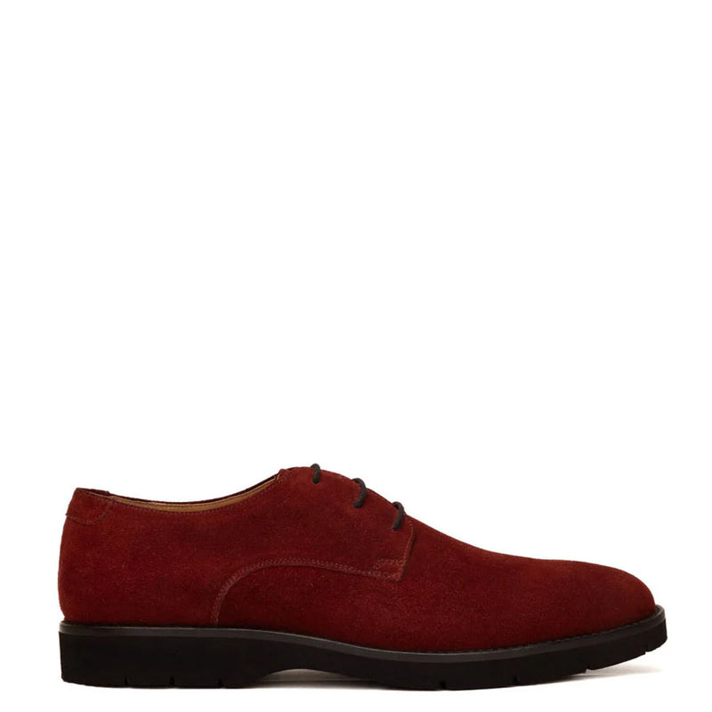 Suede Leather Derby Shoes For Men