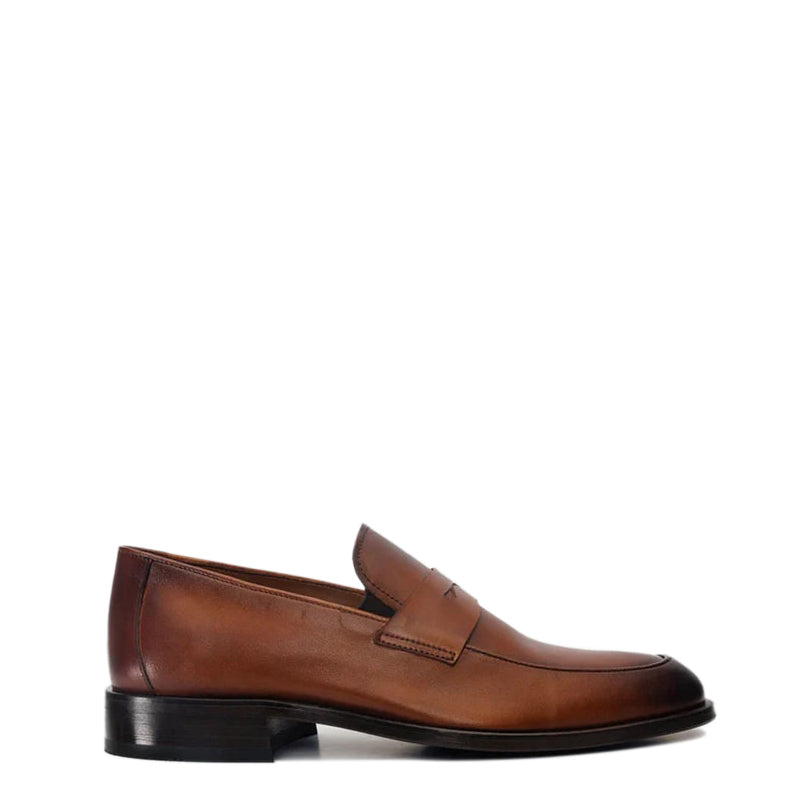 Brown Leather Shoe Penny Loafer