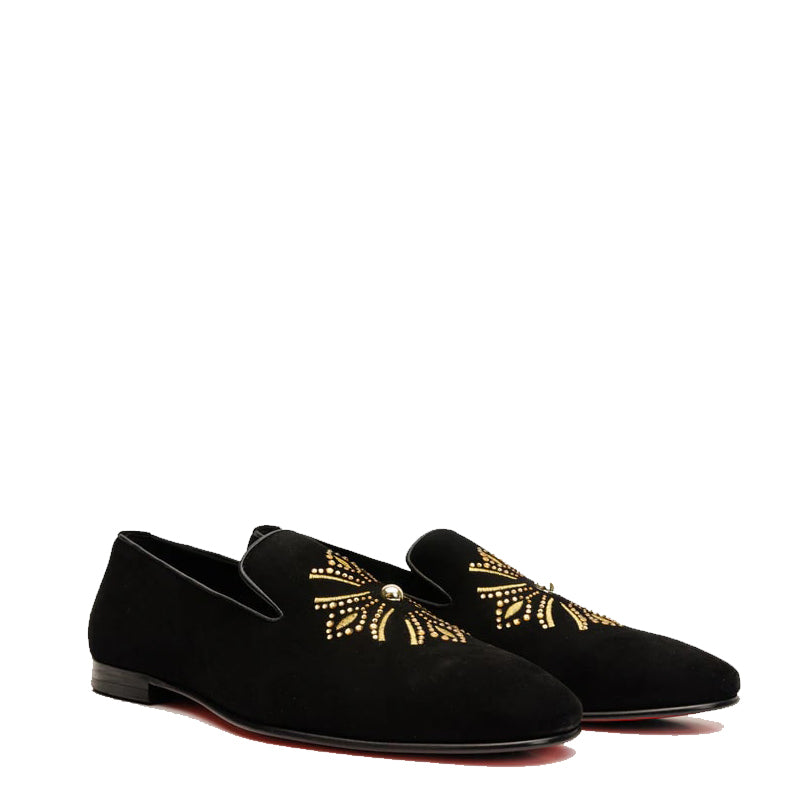 Black Suede Slip on Loafer Men Shoe