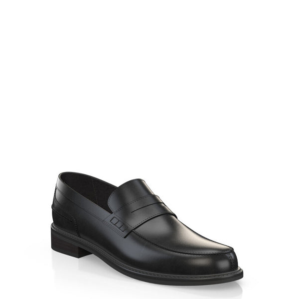 Prime Leather Slip On Loafers - Black