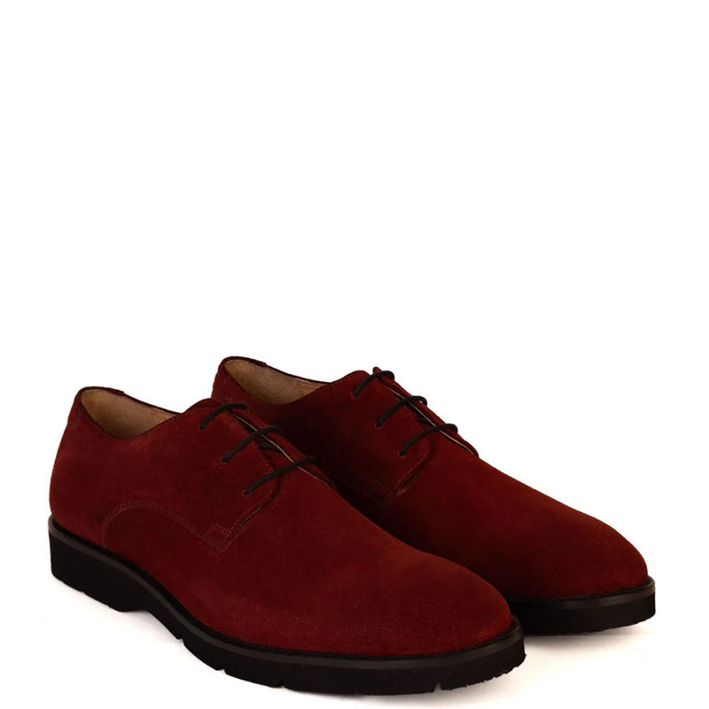 Suede Leather Derby Shoes For Men