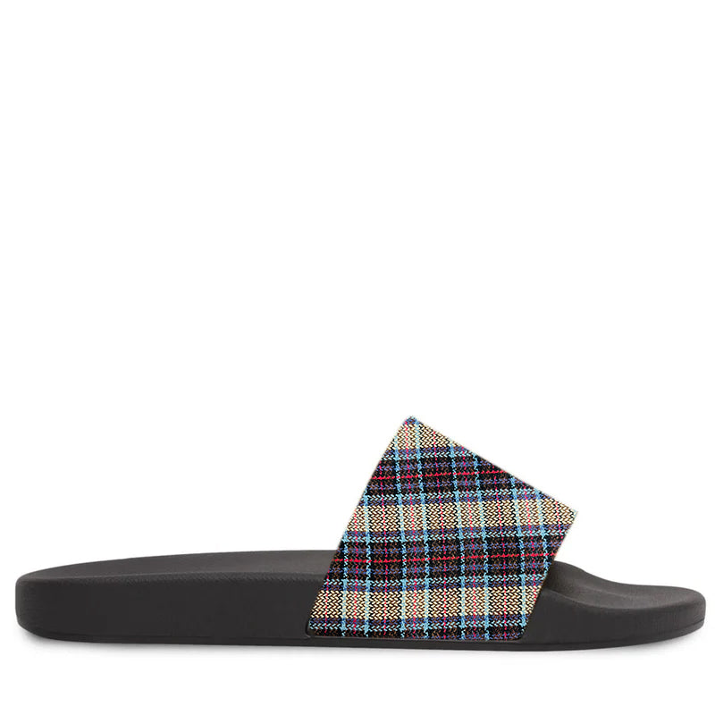 Men's Checked Pattern Tartan Slides