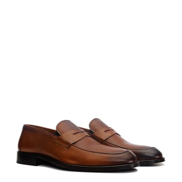 Leather Shoe Penny Loafer - Brown