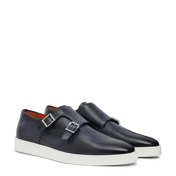 Men Double Monk Strap Sneakers - Blue