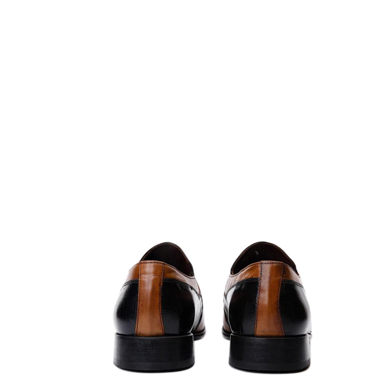 Black Leather Bit Loafer Shoe