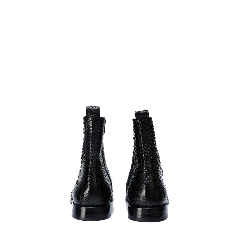 Python Zip Up Leather Men Boot for Men