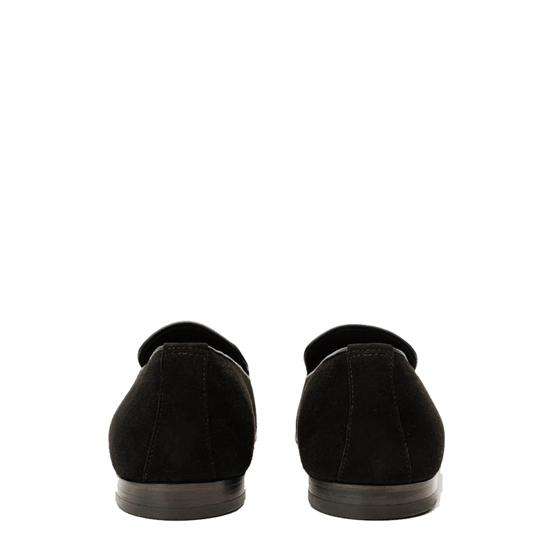 Black Suede Slip on Loafer Men Shoe
