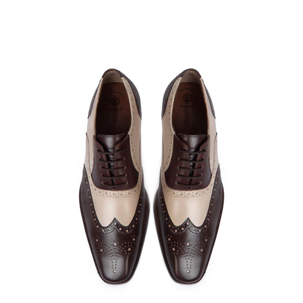 Leather Handmade Wingtip Oxford Shoes