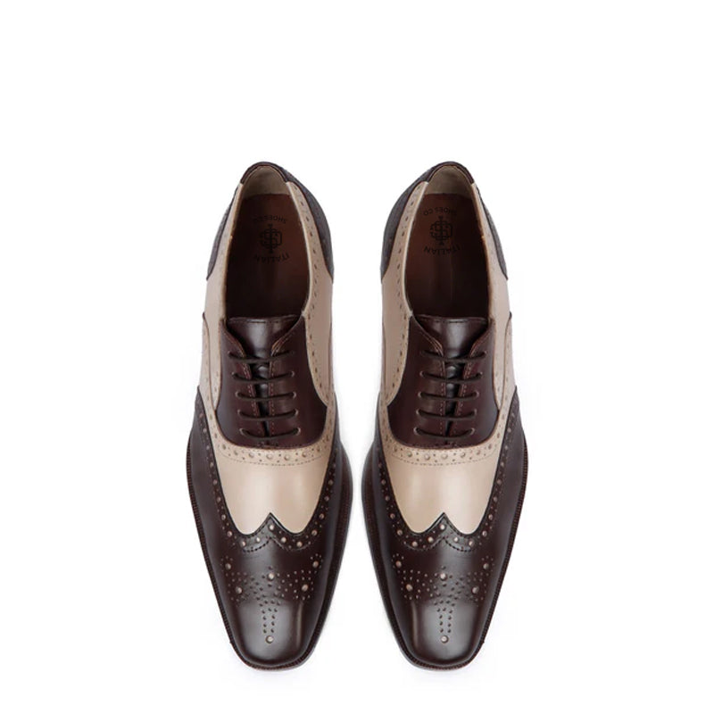 Leather Handmade Wingtip Oxford Shoes