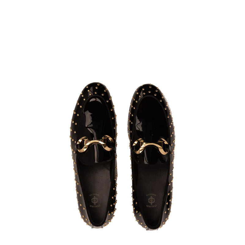 Spike Leather Bit Dress Loafer Men Shoe